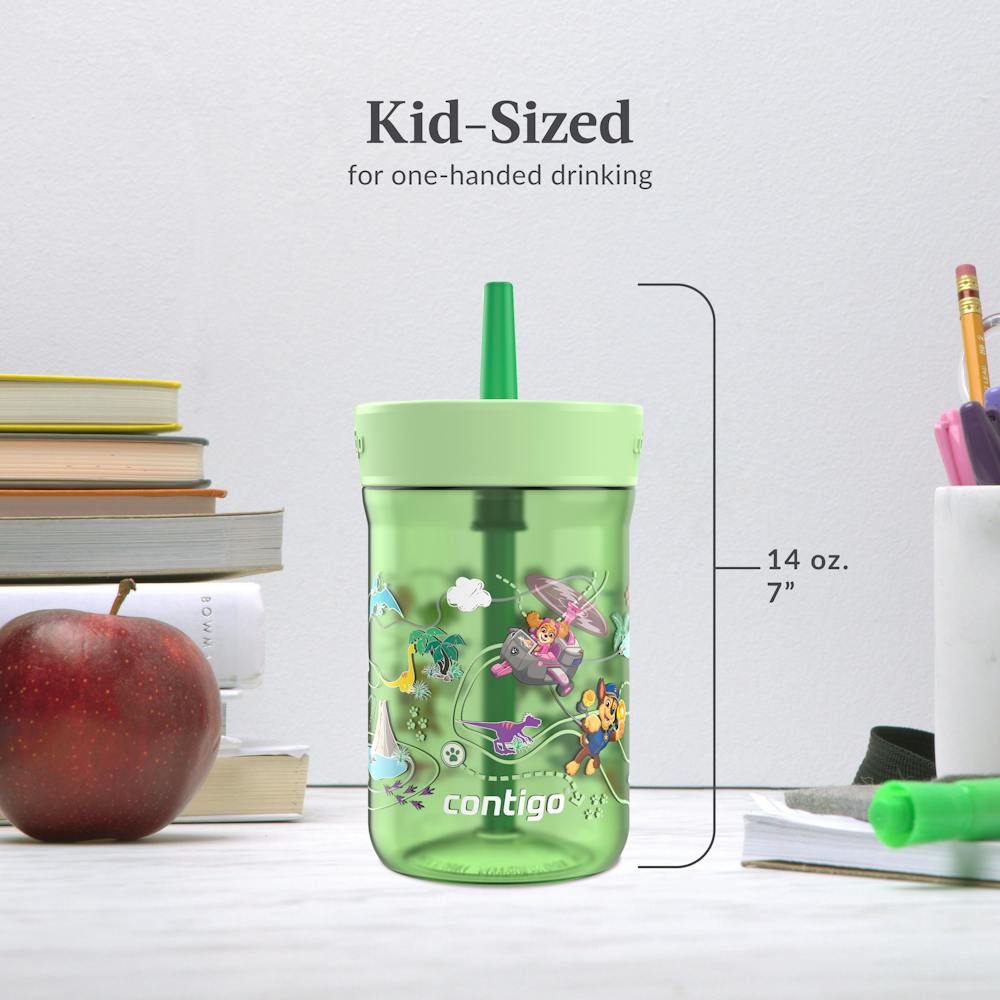Kids Leighton Spill-Proof Tumbler with Straw, 14oz., 2-Pack - Blue and Green Aubrey