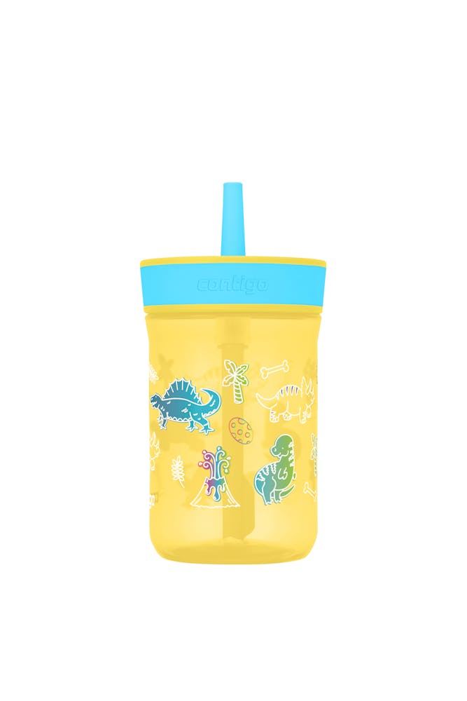 Kids Leighton Spill-Proof Tumbler with Straw, 14oz., 2-Pack - Pineapple Blue Raspberry & Little Dinos