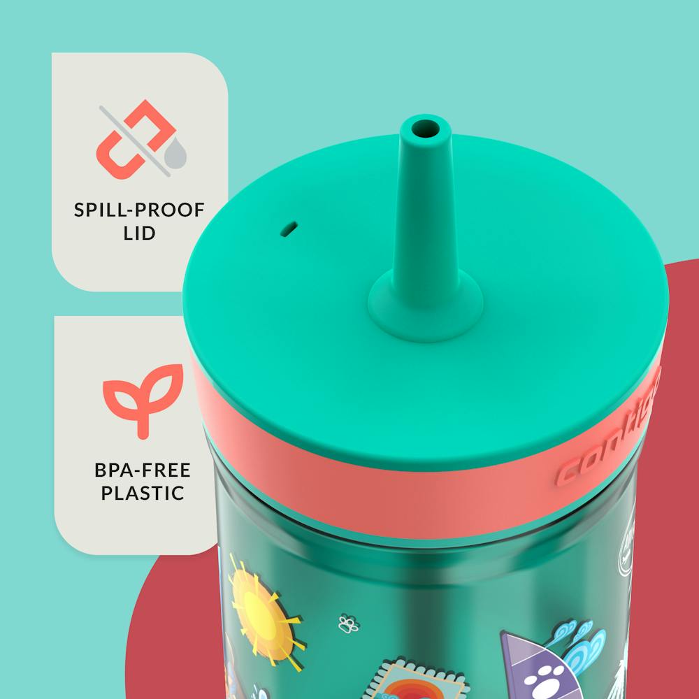 Kids Leighton Spill-Proof Tumbler with Straw, 14oz., 2-Pack - Tourmaline